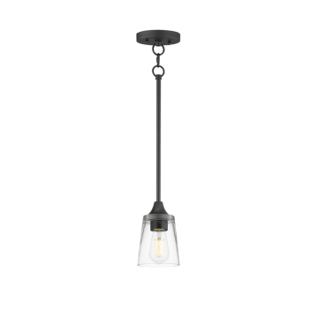 Maxim Lighting Hudson Mini Pendant - 120V - Black - Clear Glass