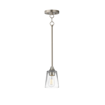 Maxim Lighting Hudson Mini Pendant - 120V - Satin Nickel - Clear Glass