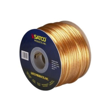 SATCO|NUVO Lamp And Lighting Bulk Wire - 18/2 SPT-2 105C - 250FT Reel - Clear Gold