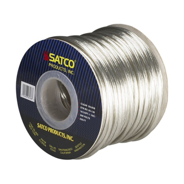 SATCO|NUVO Lamp And Lighting Bulk Wire - 18/2 SPT-1 105C - 250FT Reel - Clear Silver