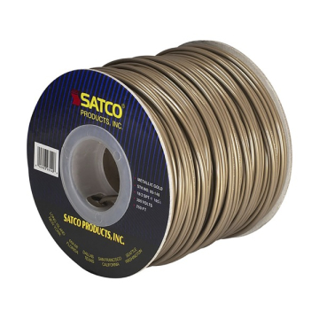 SATCO|NUVO Lamp And Lighting Bulk Wire - 18/2 SPT-1 105C - 250FT Reel - Metallic Gold