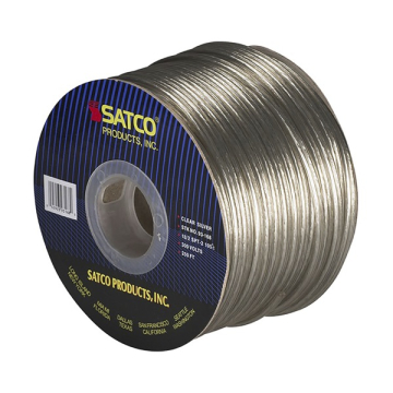 SATCO|NUVO Lamp And Lighting Bulk Wire - 18/2 SPT-2 105C - 250FT Reel - Clear Silver