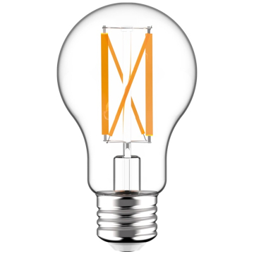 RAB 9W A19 LED Filament Lamp - Clear Lens - 4000K - 810 Lumens - 120V