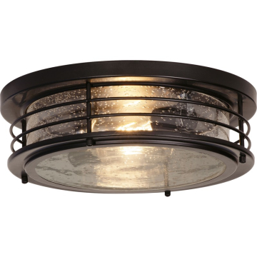 AFX Archer 13" 2-Light Flush Mount - 120V - Black