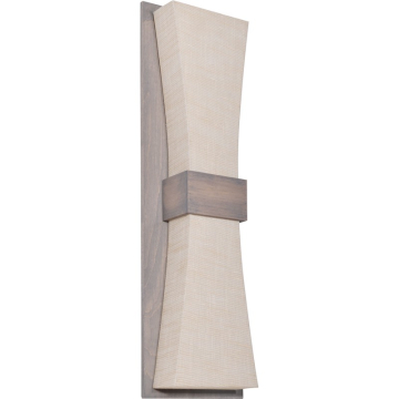 AFX Aberdeen 19" LED Wall Sconce - CCT Selectable - 120-277V - Weathered Grey / Jute Shade