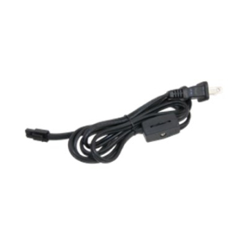 American Lighting 72" 120V Power Cable - Plug w/ Inline Rotary Switch - Black
