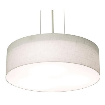 AFX Anton 12" LED Pendant - CCT Selectable - 120-277V - Satin Nickel / Linen White