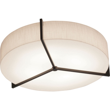 AFX Apex 14" LED Flush Mount - CCT Selectable - 120-277V - Espresso / Jute