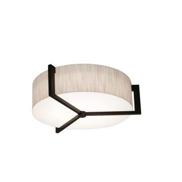 AFX Apex 14" Flush Mount - 120V - Espresso / Jute