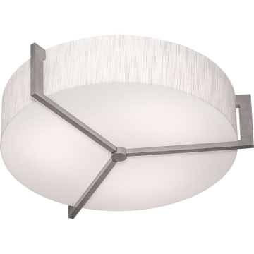 AFX Apex 14" LED Flush Mount - CCT Selectable - 120-277V - Weathered Grey / Jute
