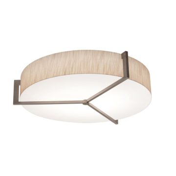 AFX Apex 21" LED Flush Mount - 42W - CCT Selectable - 120-277V - Weathered Grey / Jute