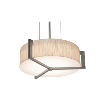 AFX Apex 14" Pendant - 120V - Weathered Grey / Jute