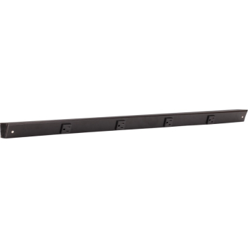 Task Lighting 36" Slim Profile Angled Power Strip - 4 Single Black Receptacles - Black