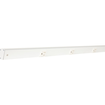 Task Lighting 48" Slim Profile Angled Power Strip - 5 Single White Receptacles - White