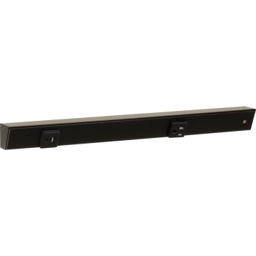 Task Lighting 18" Slim Angled Power Strip - Right Wire Entry - 1 Black Receptacle - Left Side USB-A/C - 120V - Black