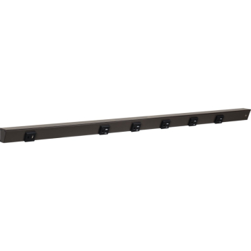 Task Lighting 36" Slim Angled Power Strip - Right Wire Entry - 5 Black Receptacles - Left Side USB-A/C - 120V - Bronze