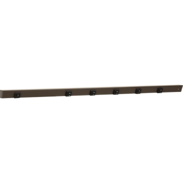Task Lighting 42" Slim Angled Power Strip - Right Wire Entry - 5 Black Receptacles - Left Side USB-A/C - 120V - Bronze