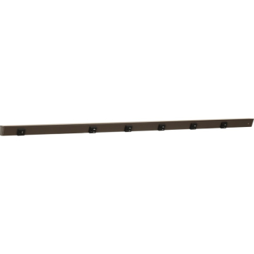 Task Lighting 48" Slim Angled Power Strip - Right Wire Entry - 5 Black Receptacles - Left Side USB-A/C - 120V - Bronze