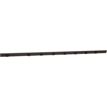 Task Lighting 60" Slim Angled Power Strip - Right Wire Entry - 7 Black Receptacles - Left Side USB-A/C - 120V - Bronze
