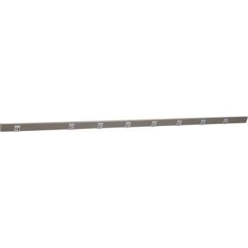 Task Lighting 60" Slim Angled Power Strip - Right Wire Entry - 7 Gray Receptacles - Left Side USB-A/C - 120V - Satin Nickel