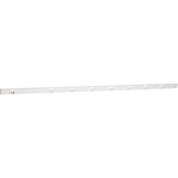 Task Lighting 60" Slim Angled Power Strip - Right Wire Entry - 7 White Receptacles - Left Side USB-A/C - 120V - White