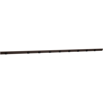 Task Lighting 72" Slim Angled Power Strip - Right Wire Entry - 8 Black Receptacles - Left Side USB-A/C - 120V - Bronze