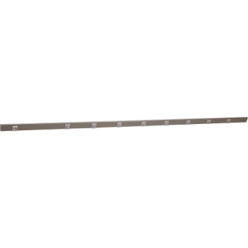 Task Lighting 72" Slim Angled Power Strip - Right Wire Entry - 8 Gray Receptacles - Left Side USB-A/C - 120V - Satin Nickel