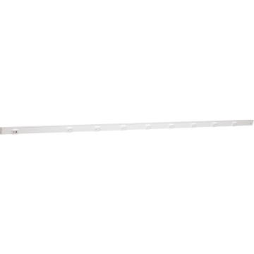 Task Lighting 72" Slim Angled Power Strip - Right Wire Entry - 8 White Receptacles - Left Side USB-A/C - 120V - White