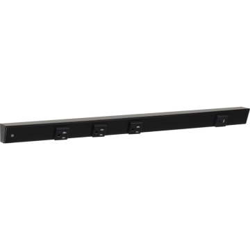 Task Lighting 24" Slim Angled Power Strip - Left Wire Entry - 3 Black Receptacles - Right Side USB-A/C - 120V - Black