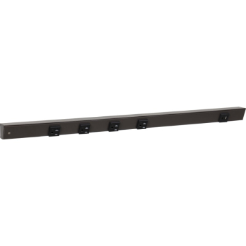 Task Lighting 30" Slim Angled Power Strip - Left Wire Entry - 4 Black Receptacles - Right Side USB-A/C - 120V - Bronze