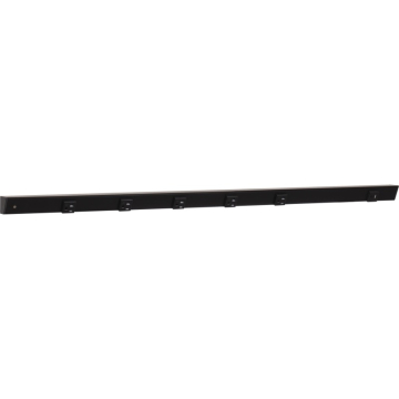 Task Lighting 42" Slim Angled Power Strip - Left Wire Entry - 5 Black Receptacles - Right Side USB-A/C - 120V - Black