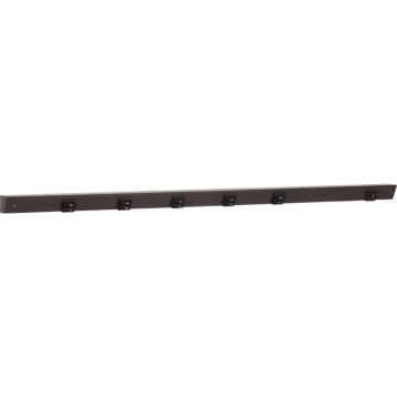 Task Lighting 42" Slim Angled Power Strip - Left Wire Entry - 5 Black Receptacles - Right Side USB-A/C - 120V - Bronze