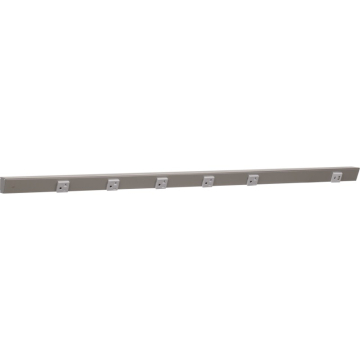 Task Lighting 42" Slim Angled Power Strip - Left Wire Entry - 5 Gray Receptacles - Right Side USB-A/C - 120V - Satin Nickel