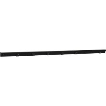 Task Lighting 48" Slim Angled Power Strip - Left Wire Entry - 5 Black Receptacles - Right Side USB-A/C - 120V - Black