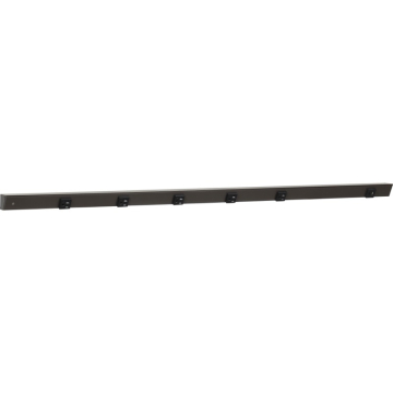 Task Lighting 48" Slim Angled Power Strip - Left Wire Entry - 5 Black Receptacles - Right Side USB-A/C - 120V - Bronze