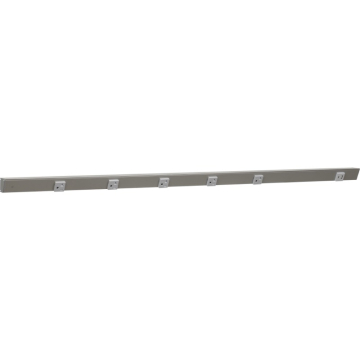 Task Lighting 48" Slim Angled Power Strip - Left Wire Entry - 5 Gray Receptacles - Right Side USB-A/C - 120V - Satin Nickel