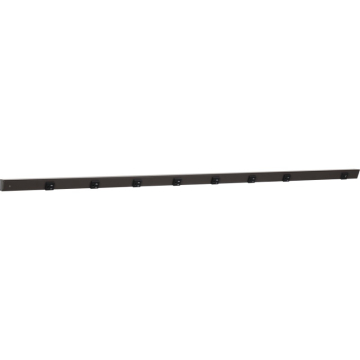 Task Lighting 60" Slim Angled Power Strip - Left Wire Entry - 7 Black Receptacles - Right Side USB-A/C - 120V - Bronze
