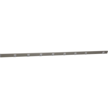 Task Lighting 60" Slim Angled Power Strip - Left Wire Entry - 7 Gray Receptacles - Right Side USB-A/C - 120V - Satin Nickel