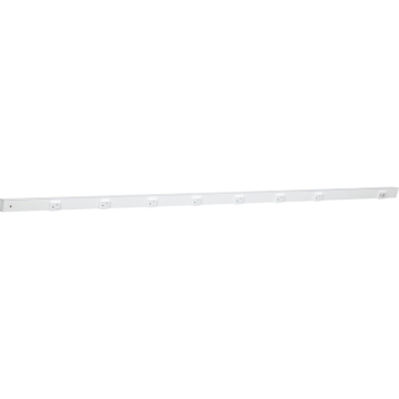 Task Lighting 60" Slim Angled Power Strip - Left Wire Entry - 7 White Receptacles - Right Side USB-A/C - 120V - White