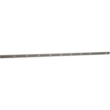 Task Lighting 72" Slim Angled Power Strip - Left Wire Entry - 8 Gray Receptacles - Right Side USB-A/C - 120V - Satin Nickel