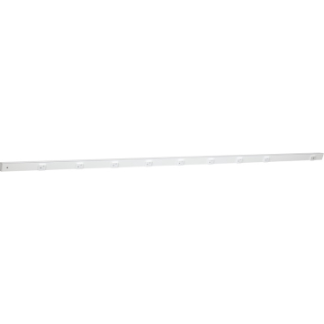 Task Lighting 72" Slim Angled Power Strip - Left Wire Entry - 8 White Receptacles - Right Side USB-A/C - 120V - White
