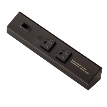 American Lighting Atom 10" Power Strip - 2 Receptacles - 120V - Black