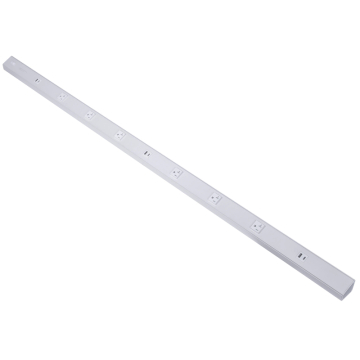 American Lighting Atom 60" Power Strip - 6 Receptacles - 3 USB-A/C - 120V - White