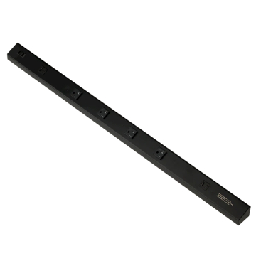 American Lighting Atom 36" Power Strip - 4 Receptacles - 2 USB-A/C - 120V - Black