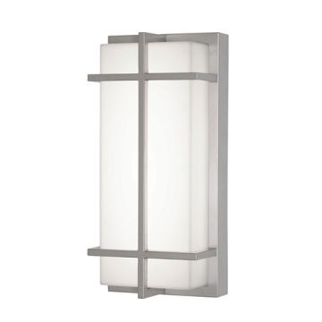 AFX August 12" LED Outdoor Wall Sconce - CCT Selectable - 120-277V - Painted Nickel