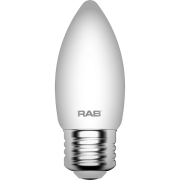 RAB 3.3W LED B11 Filament Lamp - Dimmable - 2700K - 300 Lumens - 120V