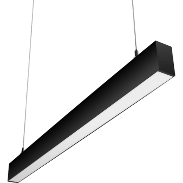RAB BOA 36" LED Linear Fixture - 4,353 Max Lumens - Downlight Only - Pendant - 7.5 | 15 | 18 | 21 | 30W - Flat Lens - Black