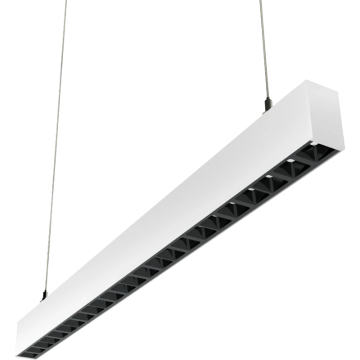 RAB BOA 36" LED Linear Fixture - 3,966 Max Lumens - Downlight Only - Pendant - 7.5 | 15 | 18 | 21 | 30W - Louver Lens - White