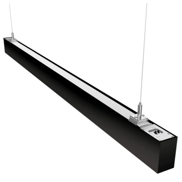 RAB BOA 48" LED Linear Fixture - 5,745 Lumens - 40W - Up & Down Light - Pendant - CCT Selectable - Louver Lens - Black