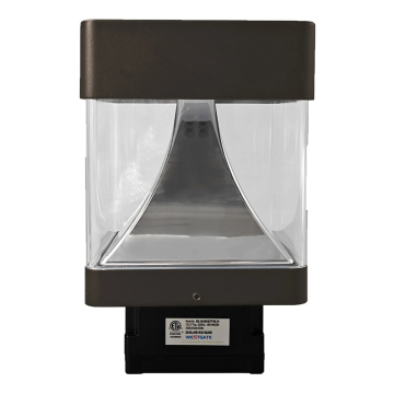 Westgate BOL G8 LED Bollard Head - 2,000 Max Lumens - 10 | 18 | 25W - CCT Selectable - 120-277V - Bronze / Chrome